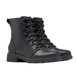 NEW SOREL Lennox Lace-Up Leather Ankle Boots-6